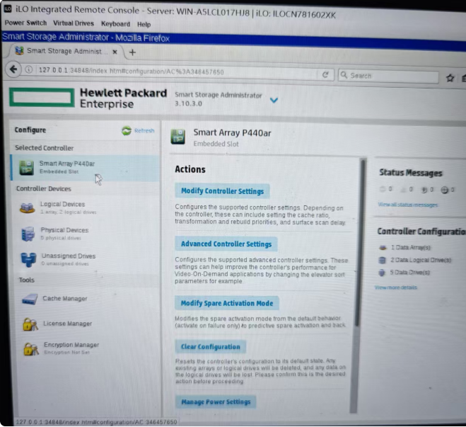 惠普服务器更换阵列卡无法进入系统