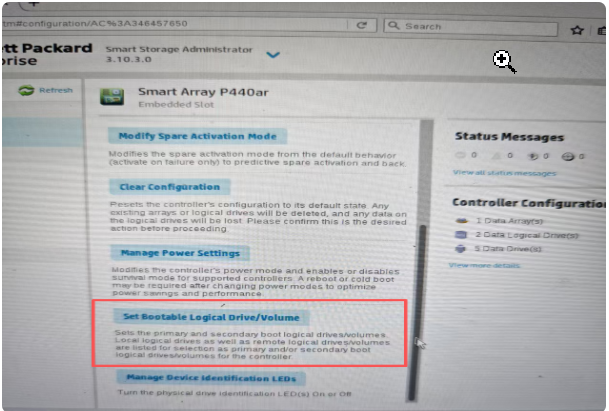 惠普服务器更换阵列卡无法进入系统